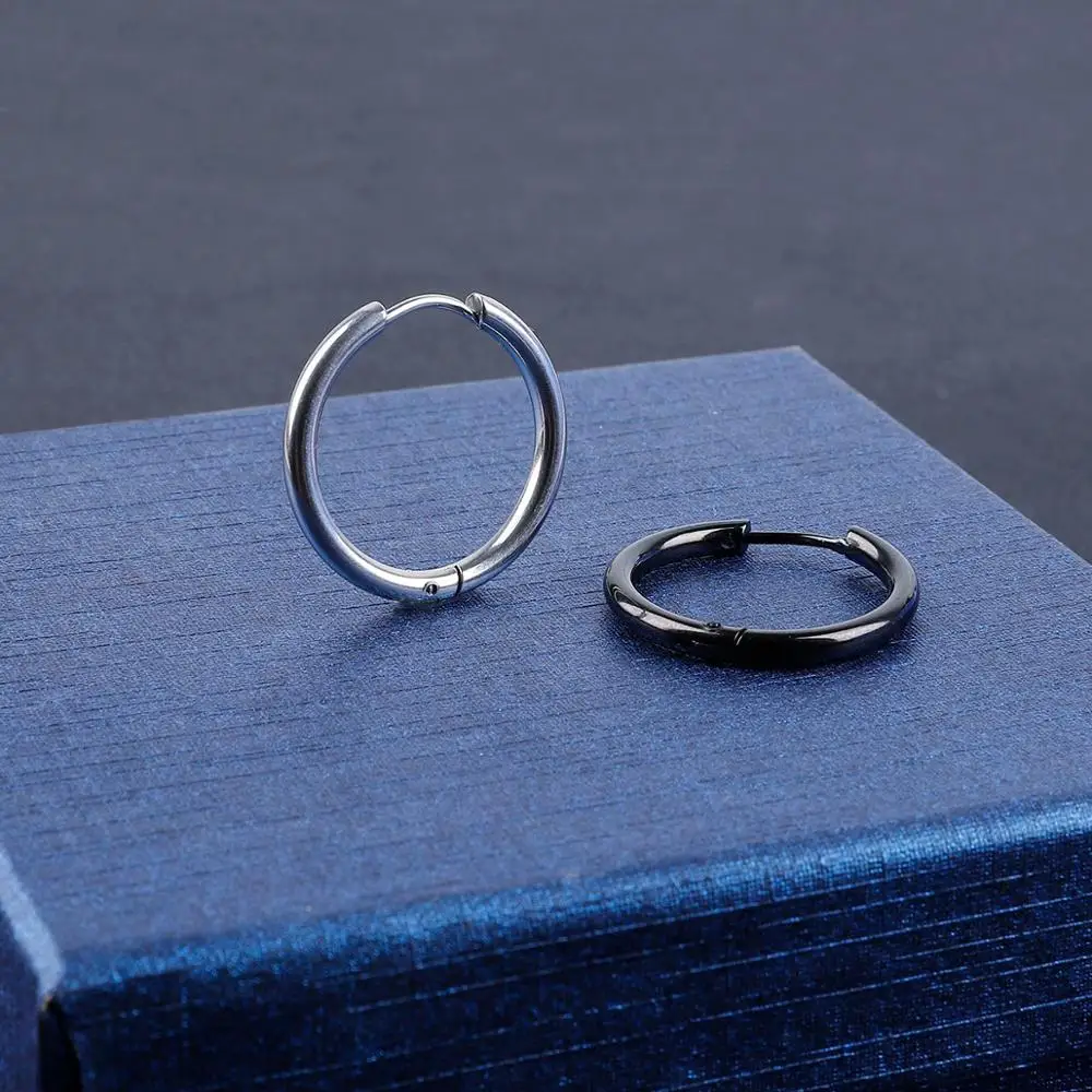 1 шт. серьги кольца из титановой нержавеющей стали в стиле панк рок для мужчин и