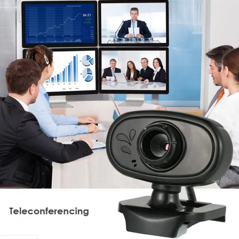 

HD Webcam Mini Computer PC Web Camera USB Driver-Free Built-In Dual Microphones For Live Broadcast Video Calling Conference Work