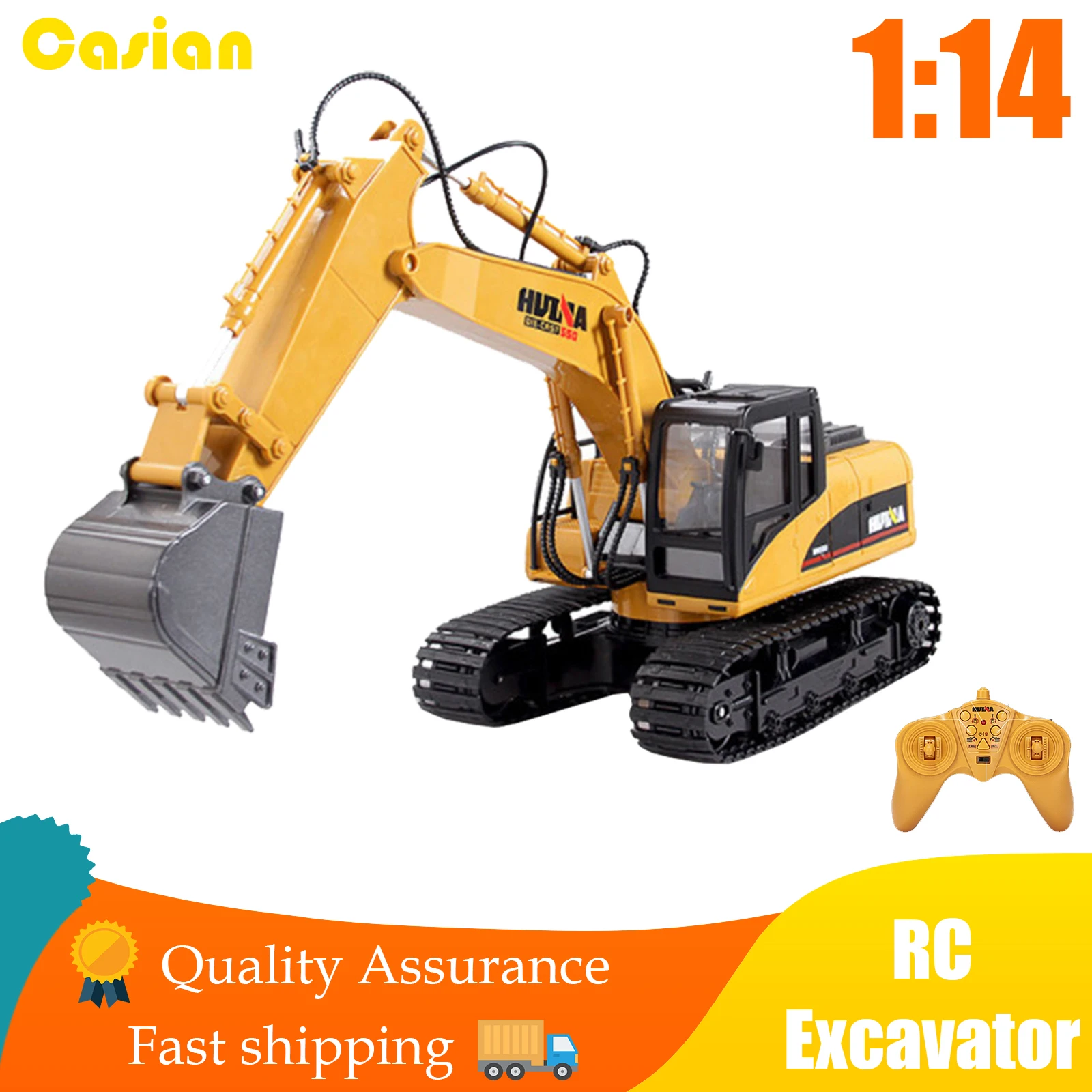 

Huina 1/14 Rc экскаватор на дистанционном управлении игрушечный грузовик колесный экскаватор со светом и гусеничного трактора модель инженерно...