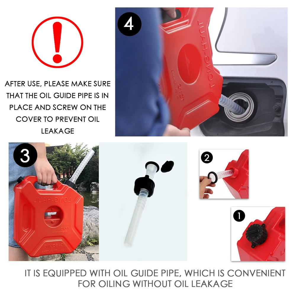 5 л литровое крепление запасной топливный бак для мотоцикла канистры Пластиковые