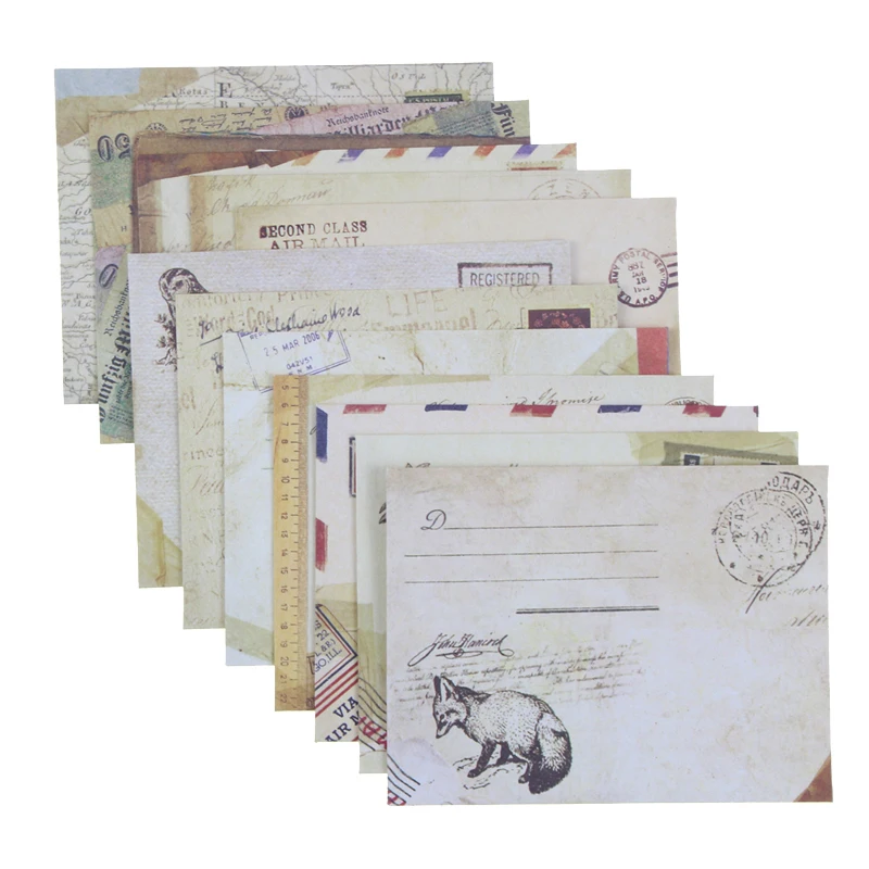 

12 Pcs/lot 12 Designs Paper Envelope Cute Mini Envelopes Vintage European Style For Card Scrapbooking Gift Free Shipping