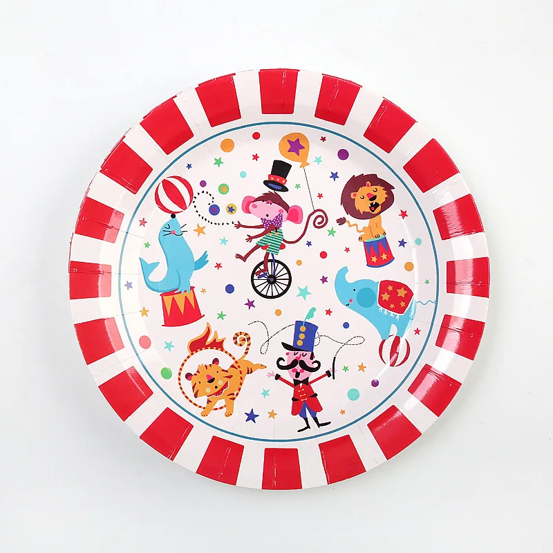 

Disney circus theme party supplies children's birthday party decoration tissue paper cup paper plate banner tableware set