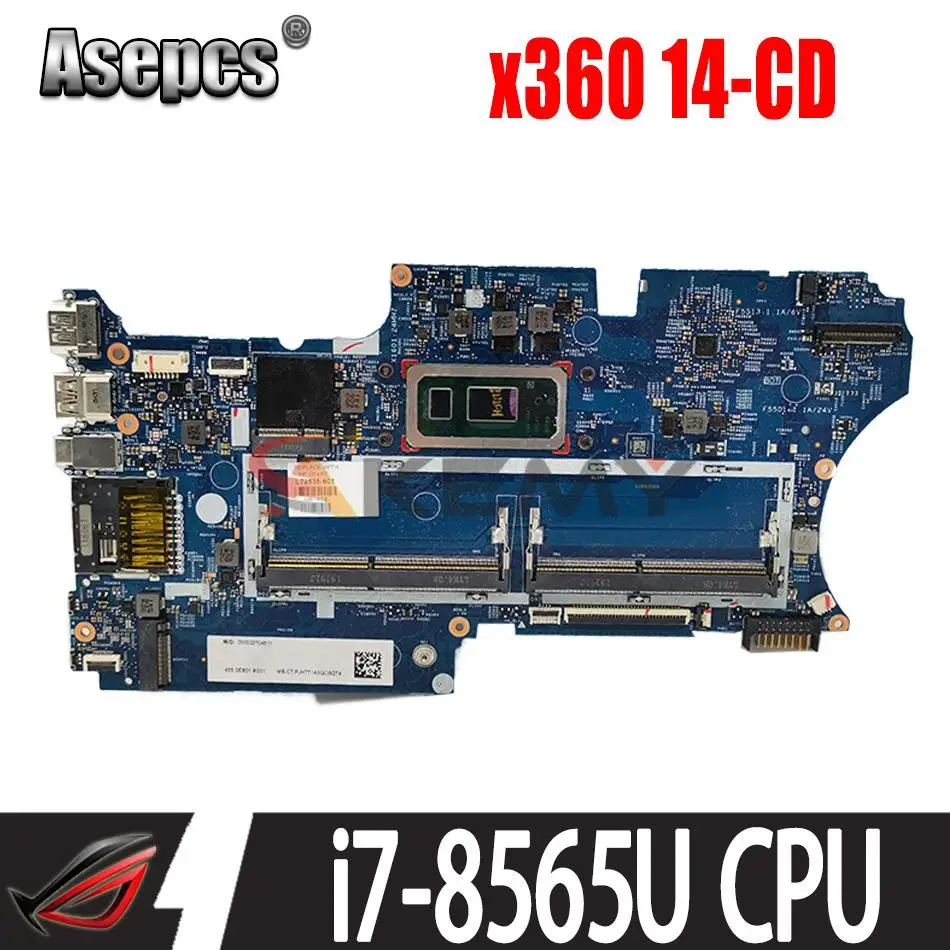 

Akemy mainboard For HP x360 14-CD 14M-CD 14m-cd0000 Laptop motherboard with i7-8565U CPU UMA