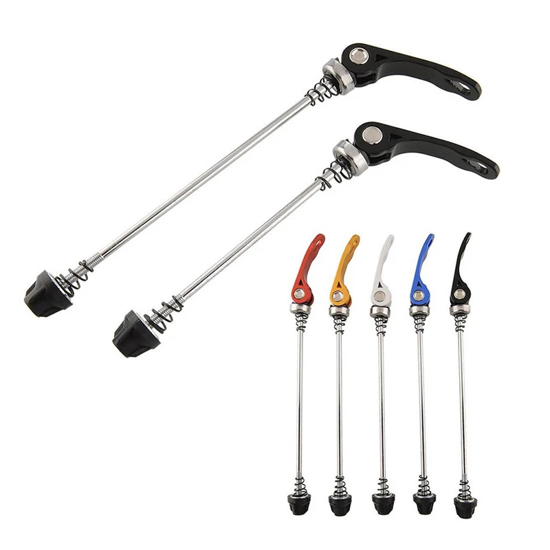 1Pair MTB Road Bicycle Wheel Hub Quick Release Skewers QR Front Rear Axle Skewer Titanium Alloy Bicycle Skewer Bike Accessories