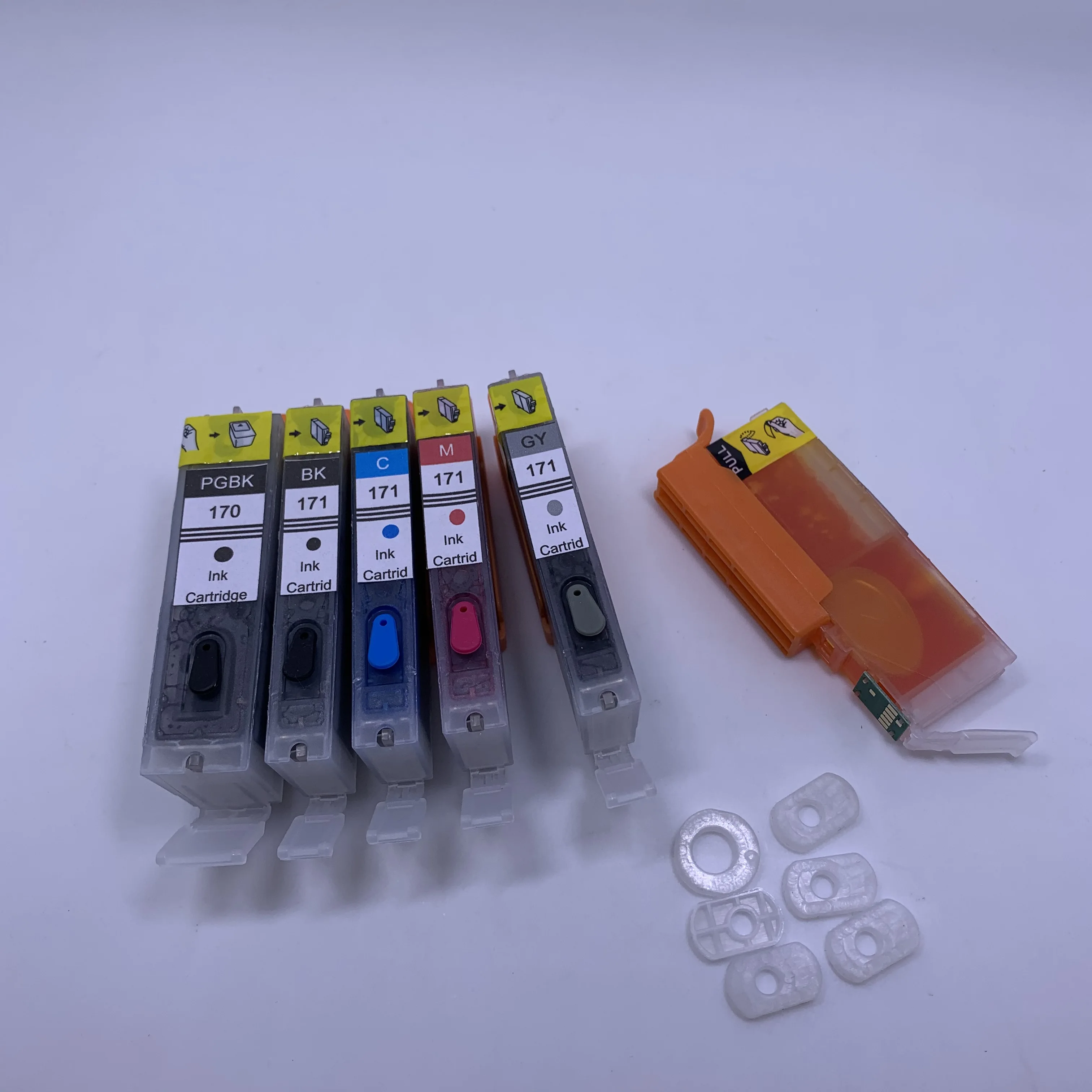 

YOTAT 6pcs Refillable ink cartridge PGI-170 CLI-171 PGI-170XL CLI-171XL for Canon PIXMA MG7710 printer