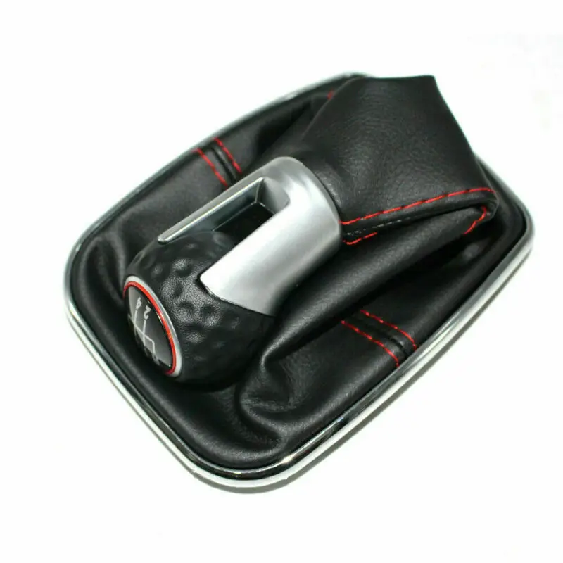 

5 Speed Gear Shift Knob PU Leather R32 PU leather For Mk4 Golf 1999-2005