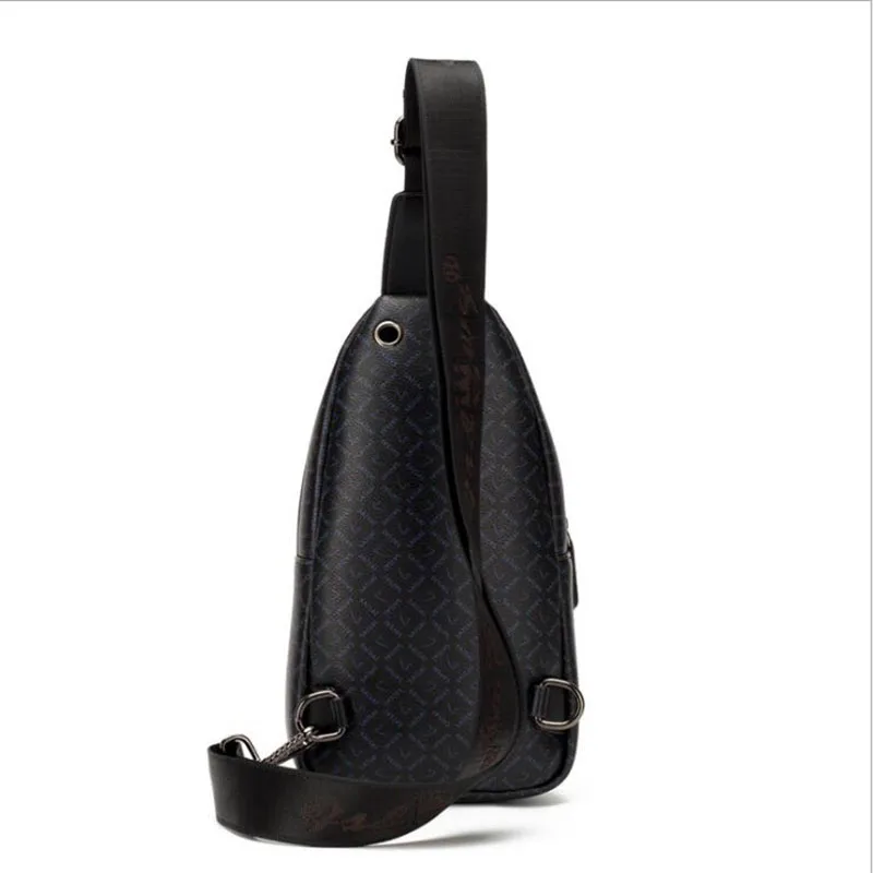 

2021 New Fashion Men Messenger Shoulder Bags Pu Leather Soft CrossBody Belt Bag Cross Body Chest Bag