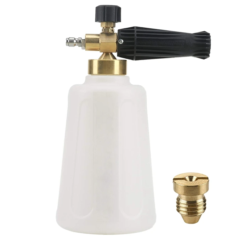 

Пенная пушка для мойки высокого давления, пенная насадка для автомойки, дополнительная насадка с отверстием 1,1 мм, 1/4 дюйма