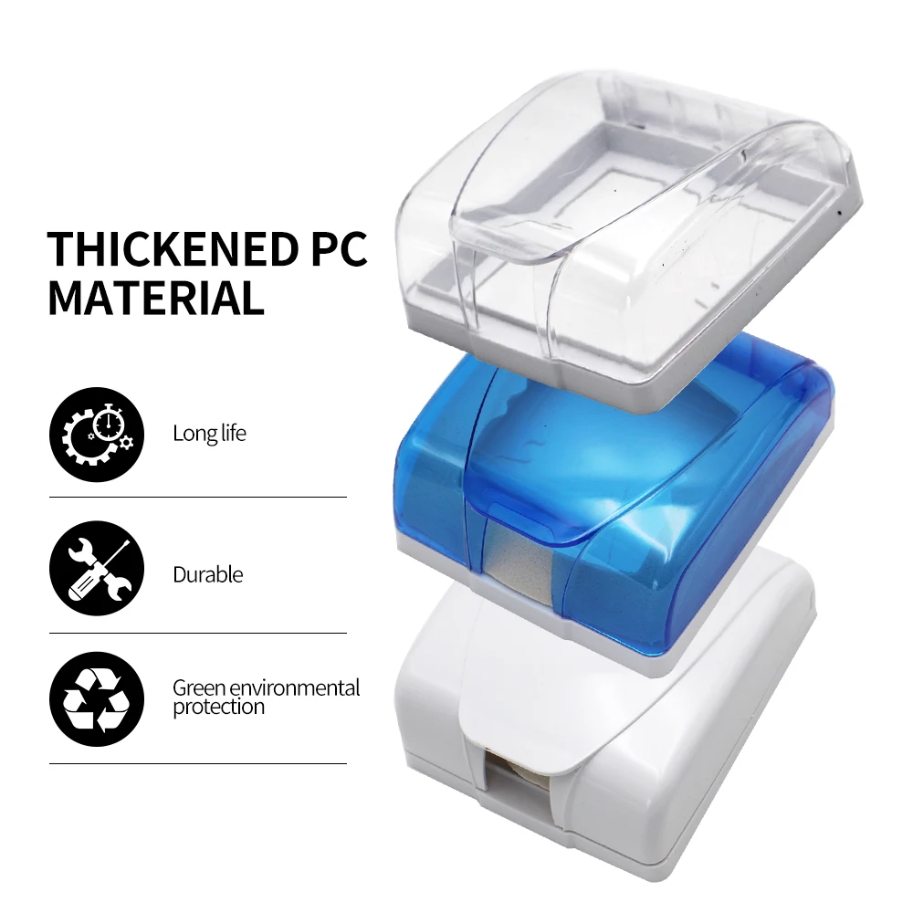 

Plastic Waterproof Cover Box for Protecting Wall Switch on Light Panel Socket,Doorbell,Bathroom,Kitchen Switch Accessory