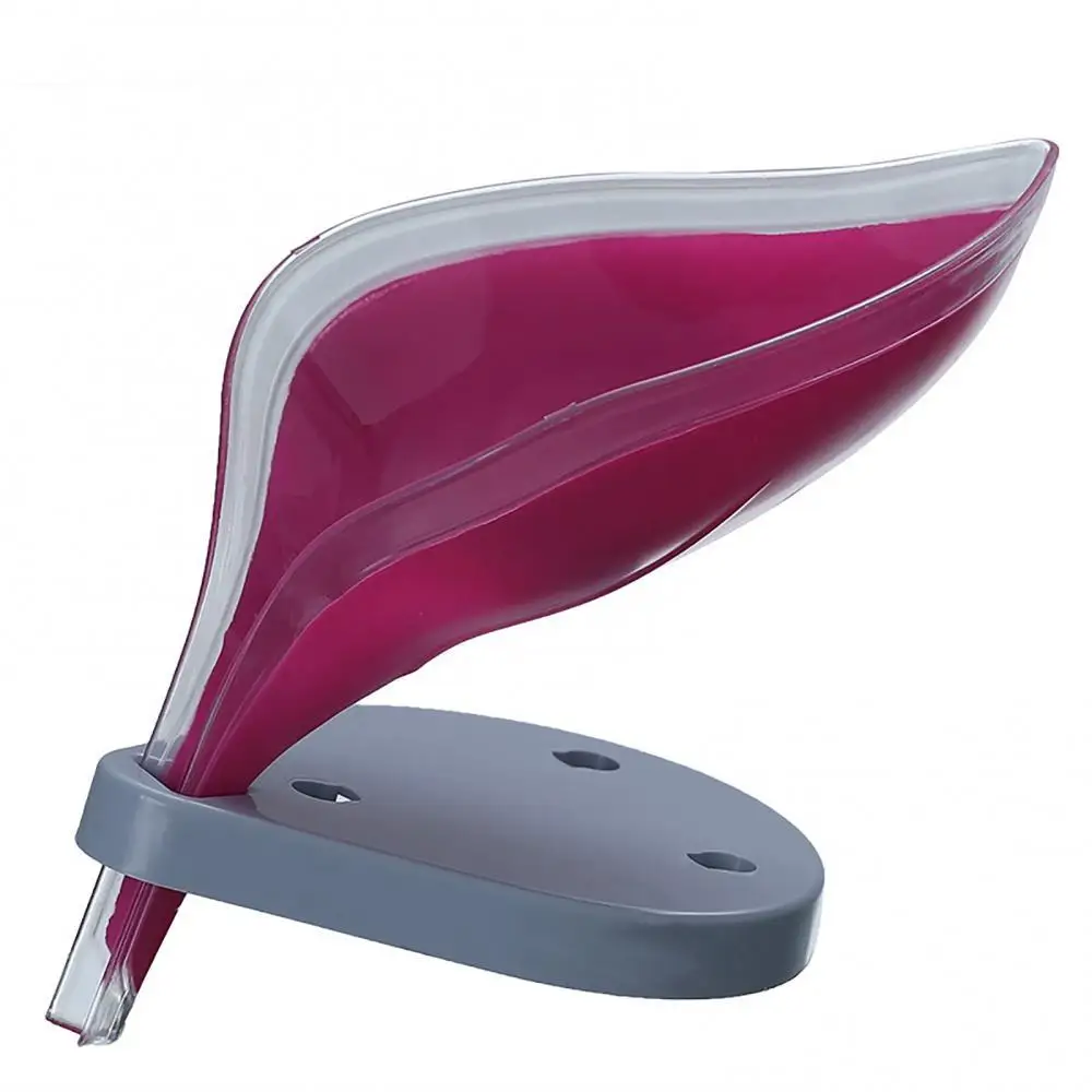 

2Pcs Bathroom Leaf Shape Drain Soap Box Rack Suction Cup Storage Tray Holder Soap Box Rack
