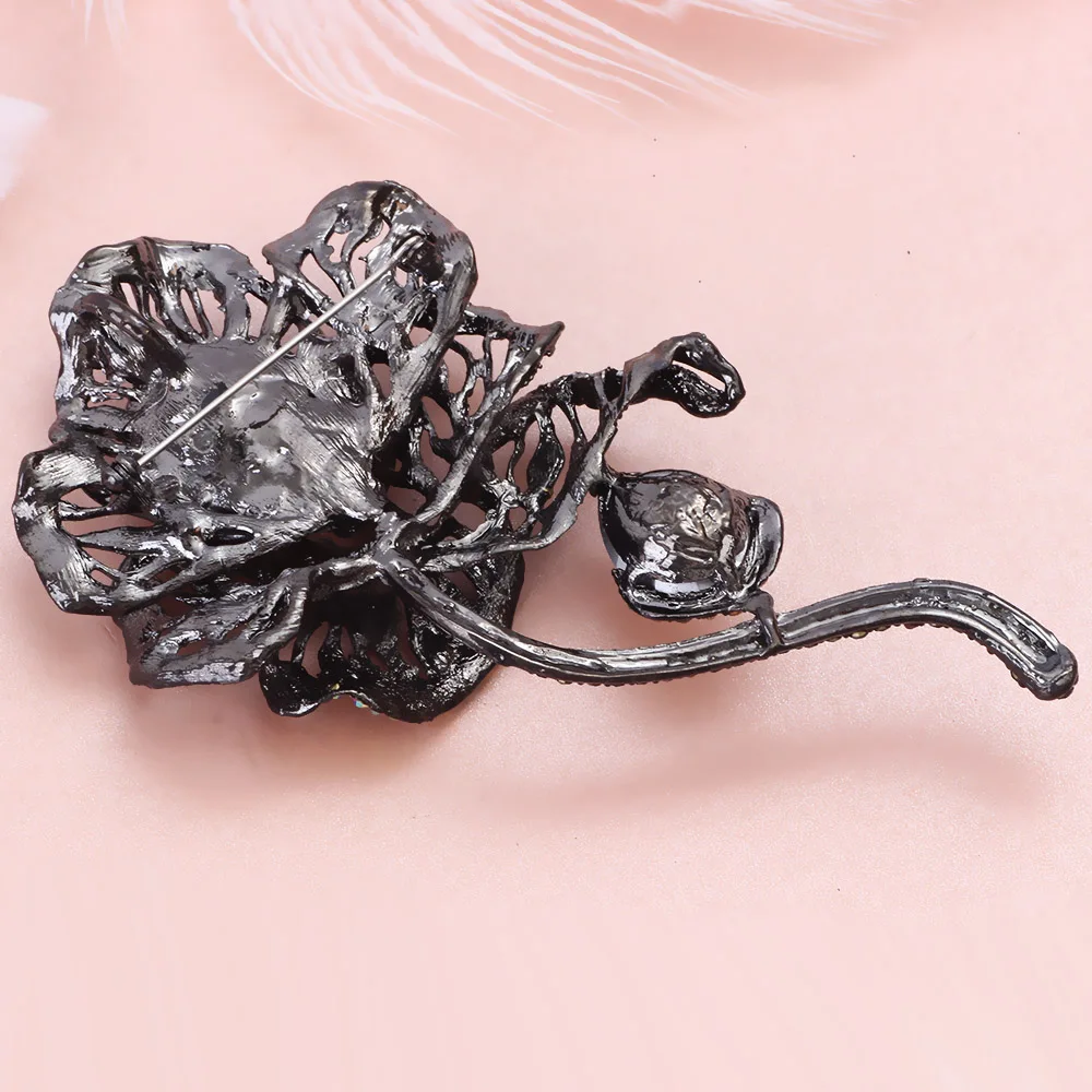 Большие броши для женщин красивая винтажная Красивая Цветная брошь со стразами и