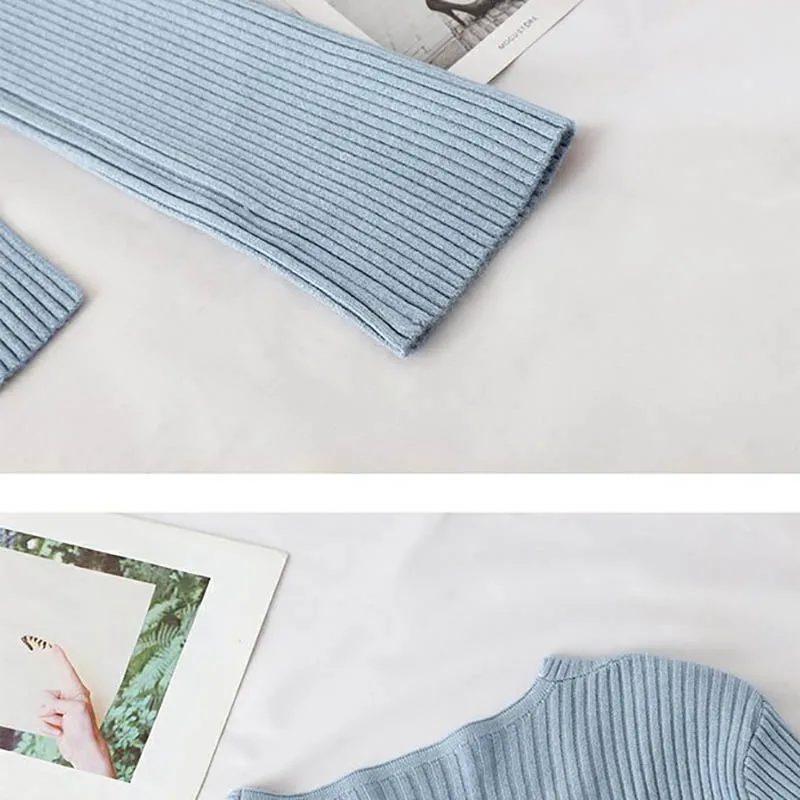 Женский Осенний трикотажный свитер на пуговицах| |