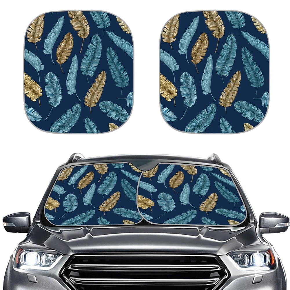 

PinUp Angel Feather Print Gloss Sunshade Windshield Cover for Cars Universal Car Front Window Sun Shades Car Accessories