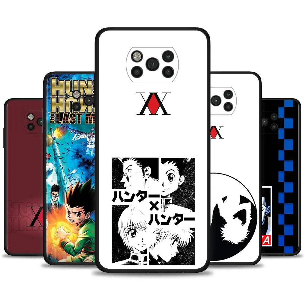 

Hunter X Hunter Anime Phone Case For Xiaomi POCO X3 NFC M3 Pro 5G Pocophone F1 F3 GT Cover Black Silicone Fundas Capa Coque
