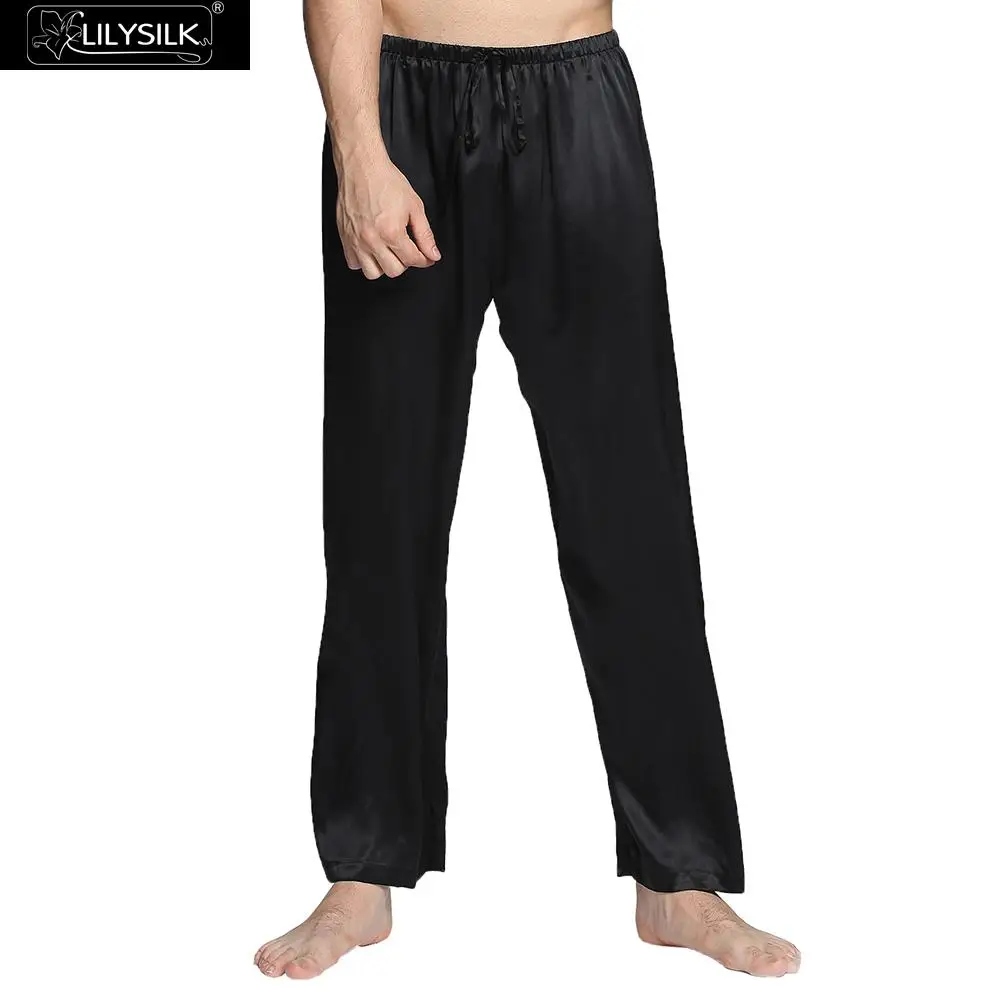 LilySilk набор шелковых пижам для мужчин ночная рубашка из чистого шелка с длинными