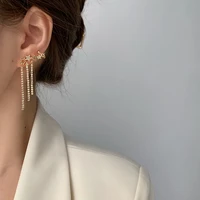 asymmetrical star drop earrings trendy temperament s925 silver jewelry needle natural white topaz earring for women orecchini