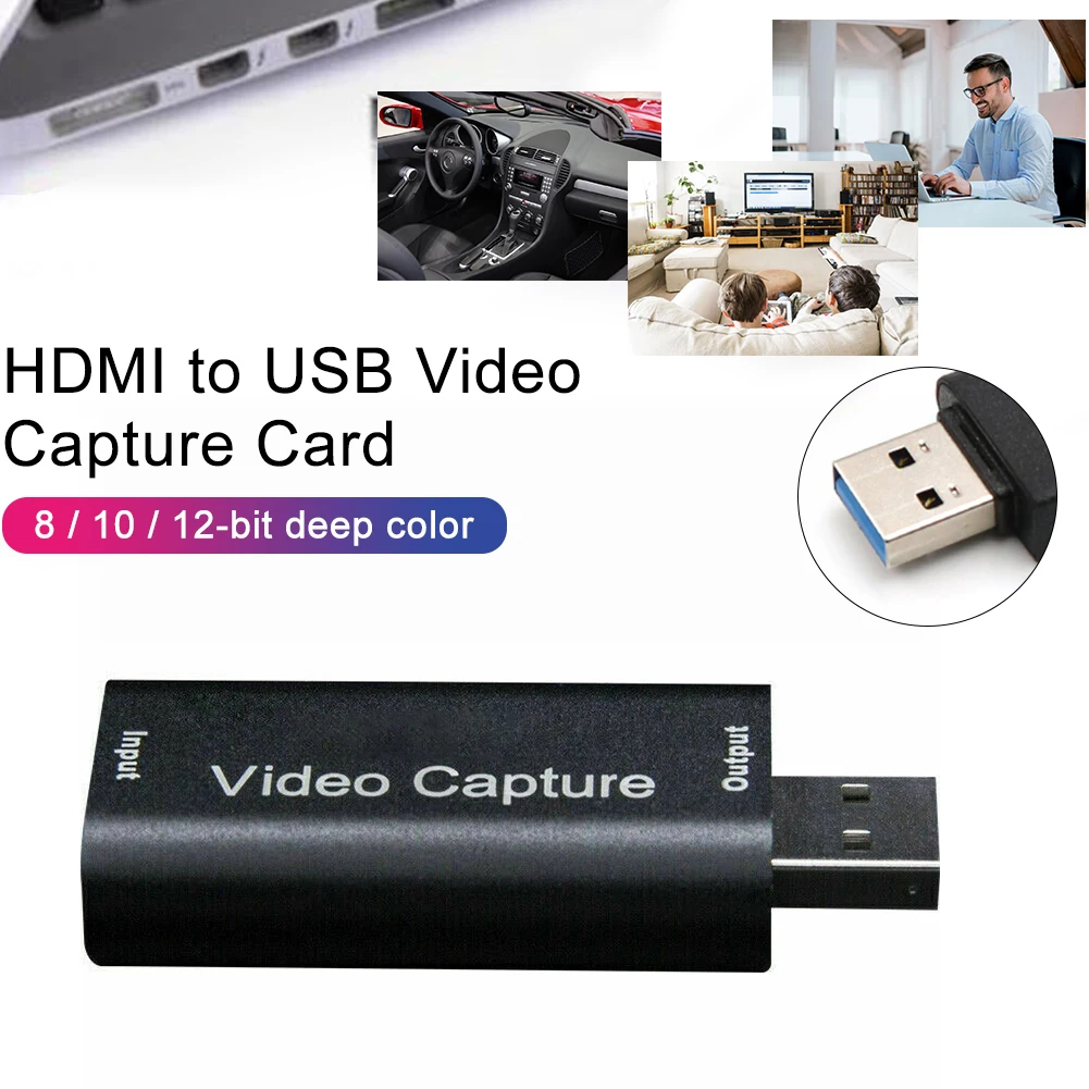 

AIXXCO 4K Video USB capture HDMI card Video Grabber Record Box for PS4 DVD Camcorder Camera Recording Live Streaming