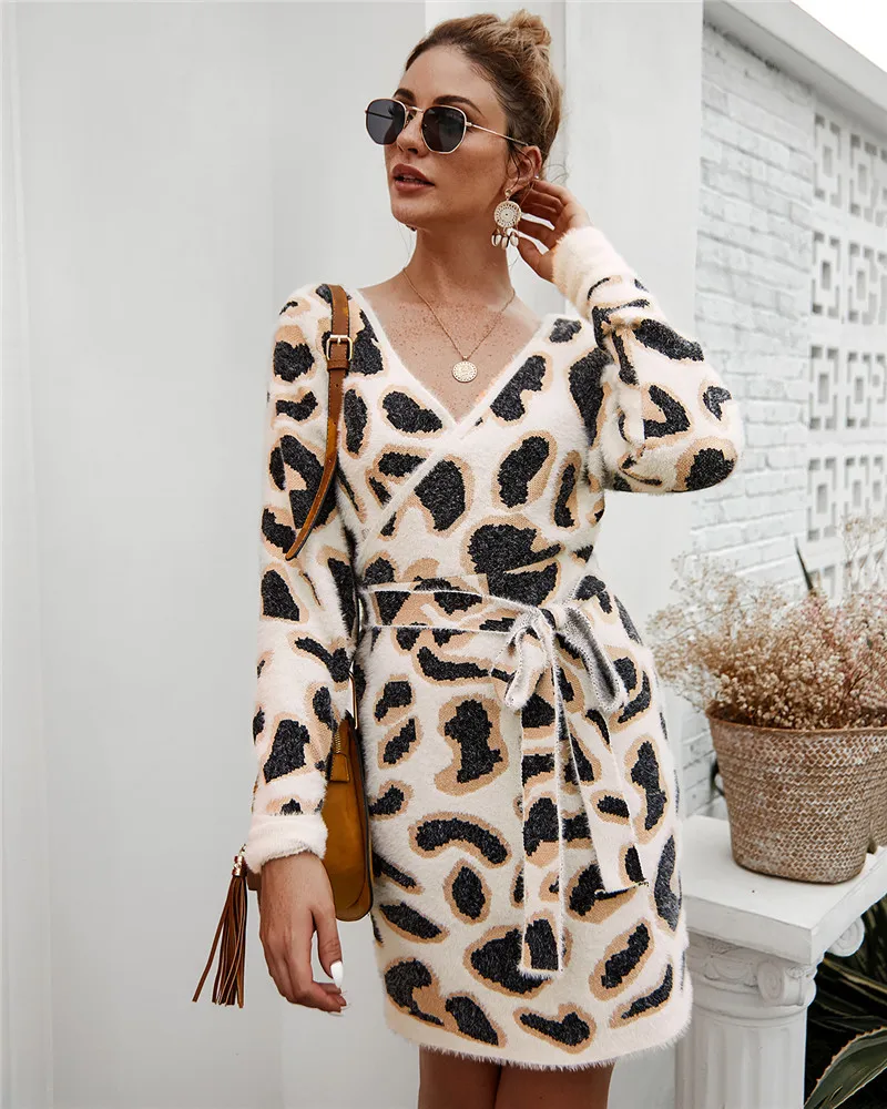 

Waistband Binding Slimming Figure Autumn Dresses Women Dresss 2020 Solid Colour Long Sleeve Mini Dress Female Clothing