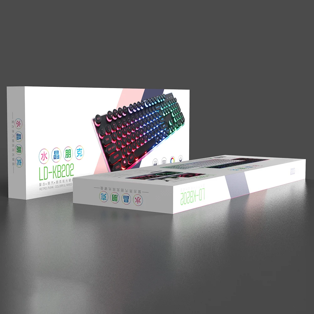 Игровая USB-клавиатура с русской/английской светодиодный кладкой 3 цвета |