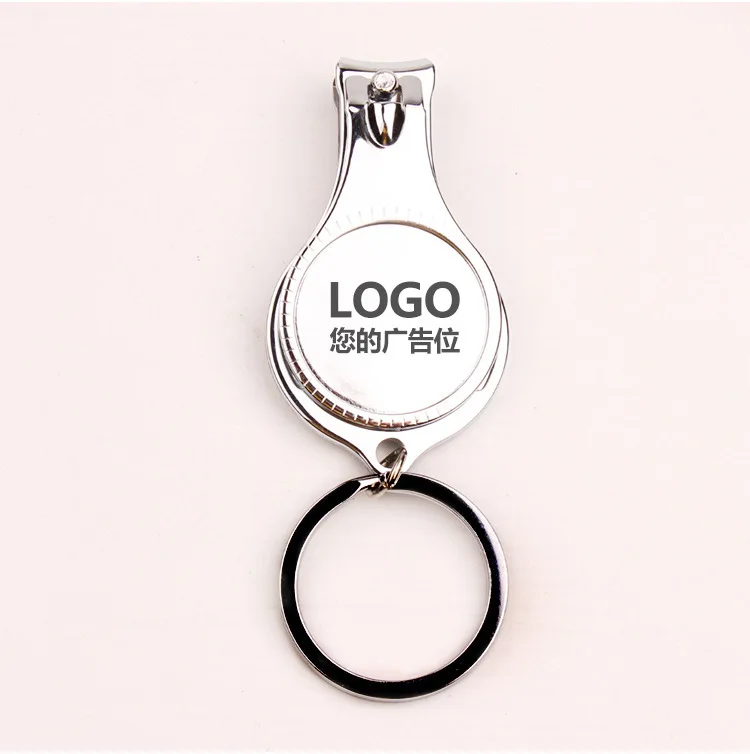 

FREE SHIPPING BY DHL 100pcs/lot Metal Three in One Nail Clipper Keychains Nail Cutter Bottle Opener Keyrings Custom LOGO