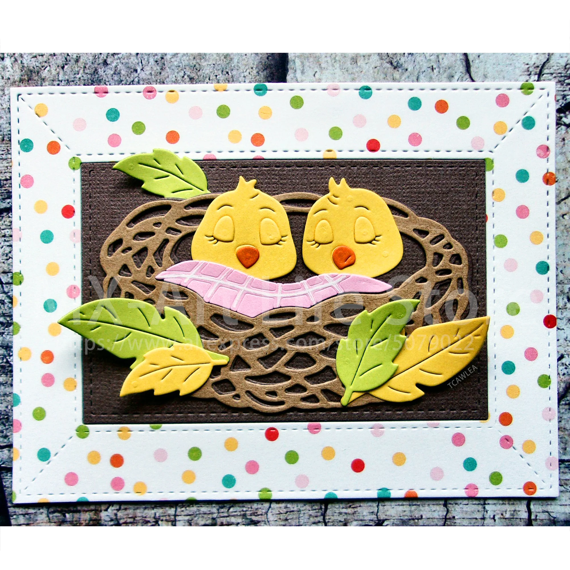 Маленькая птица и дом резки плашки животные куклы Плашки для DIY Ремесло