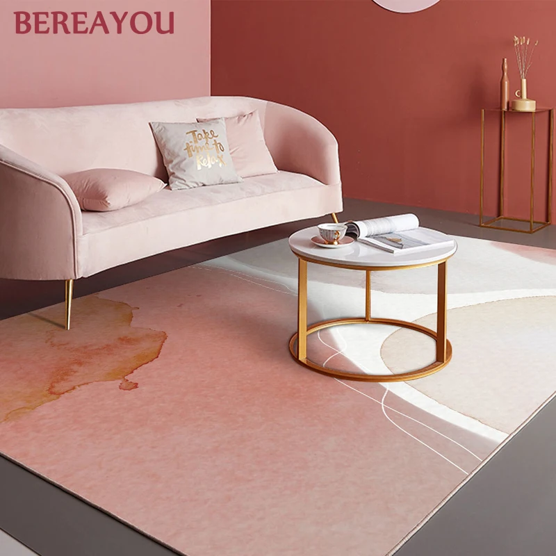 Большие коврики и ковры геометрический Пол карпер для гостиной девушки розовый