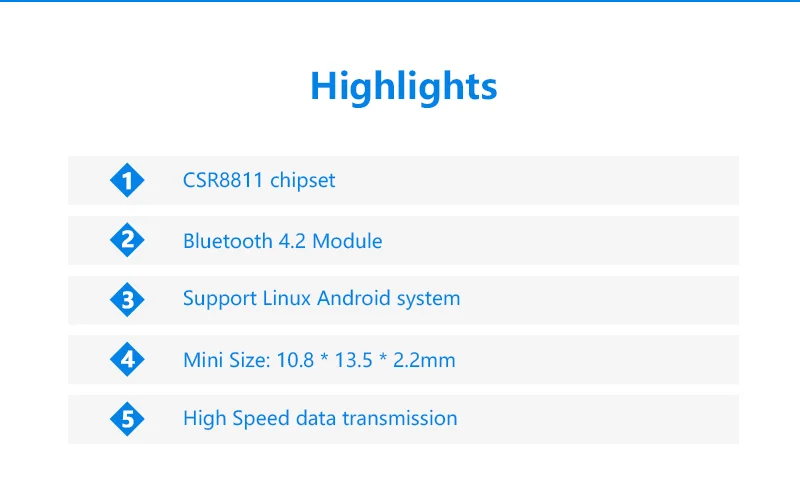 FEASYCOM микро bluetooth модуль для стека с чипом CSR 8811 поддержка систем Android и Linux|Модули