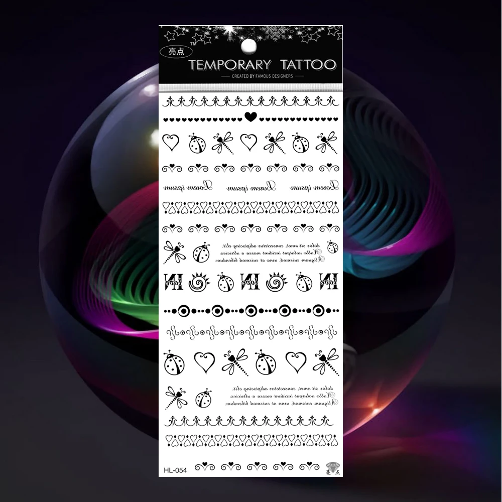 5 шт./лот тату со стрелками татуировка сердце наклейка для девочек король