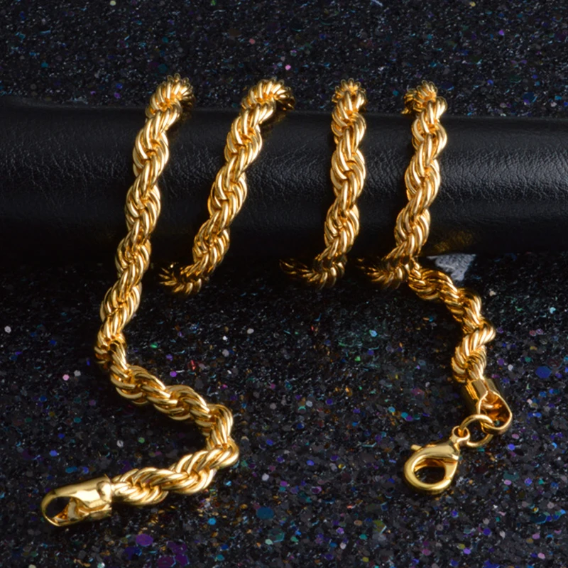 925 серебро 6 мм 7 Твист ожерелье для женщин мужчин модные ювелирные изделия