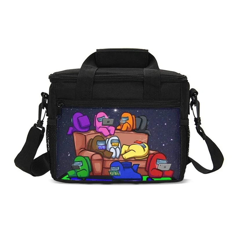 

Game Among Crewmate US Impostor Portable Lunch Bag School Lunch Tote Early Dinner Box for Kids Students