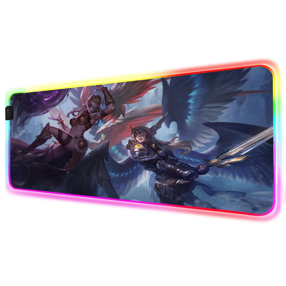 

Mairuige Gaming LOL RGB Gaming Mouse Pad Non-Slip Natural Rubber PC Computer Gaming Accessories Desk LOL Surprise CS GO