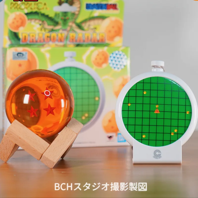 BANDAIed-Bola dragonada, Radar verde y 7 Bolas dragonadas de PVC, Radar luminoso con sonido, modelo de colecci&oacute;n, juguetes, regalo para ni&ntilde;os-0