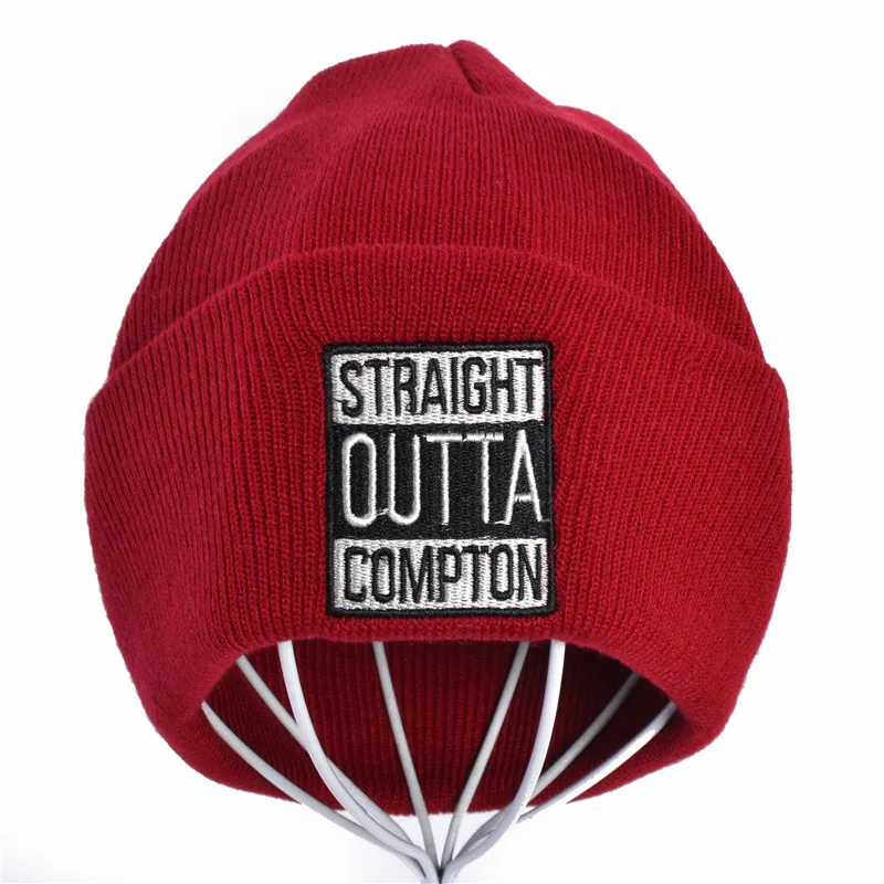 Straight Outta compton West пляж гангста nwa зимние теплые модные шапочки вязаная облегающая