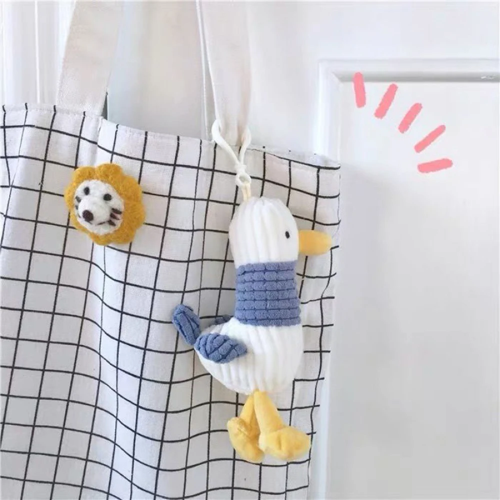 

Cartoon Animal Fly Duck Plush Keychain Car Keyring Holder Bag Pendant Keychain Baby Cute Plush Toys Doll