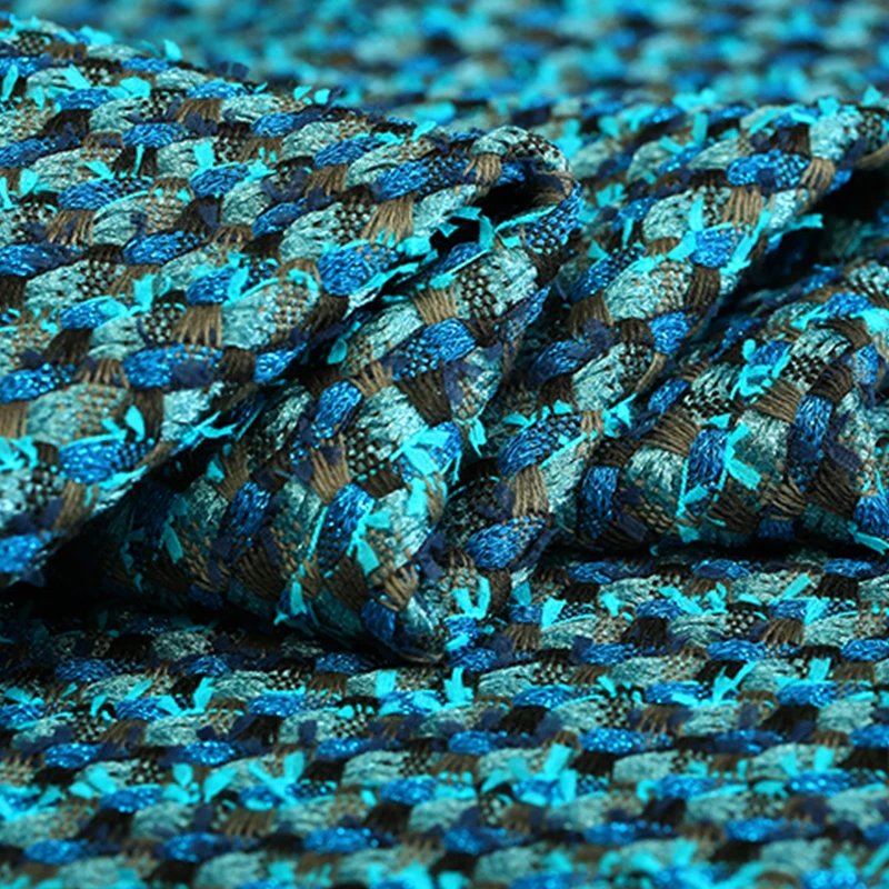 Высококлассная 140 см ширина шерсть полиэстер твидовая ткань для женщин пальто