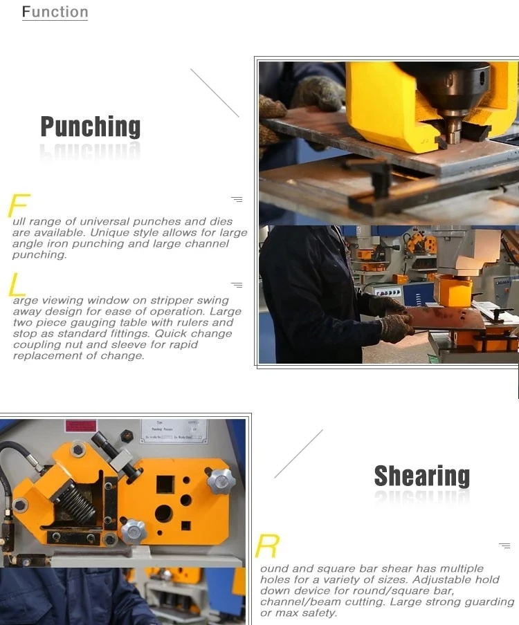 Q35Y-12 гидравлический ironworker лист металла Многофункциональный пробивая и режа машина