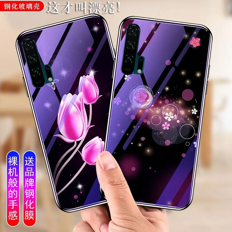Longxin для huawei honor20pro ТПУ чехол из закаленного стекла синий свет гальванической