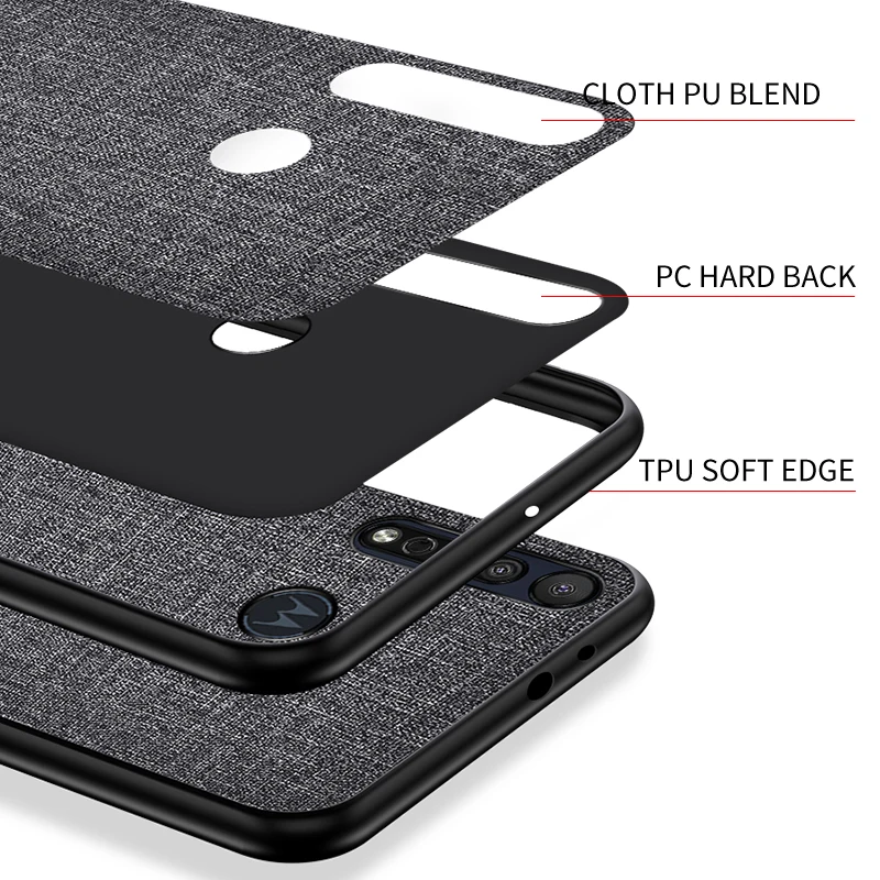 Классический тканевый чехол для Moto G8 Play G6 Plus E6 P30 note p30 play телефона с силиконовой