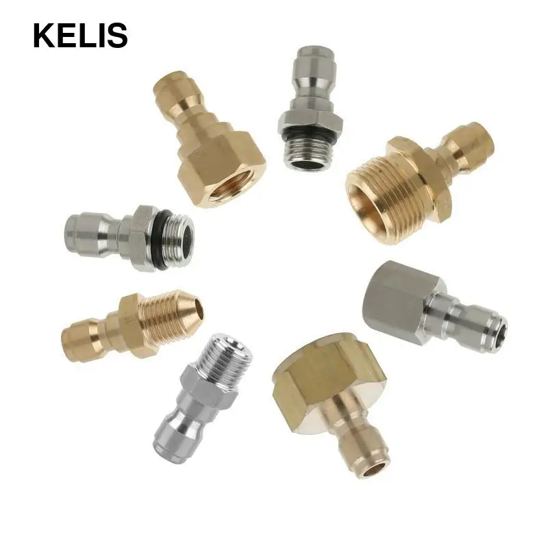 

Copper 1/4" High Pressure Quick Connector Car washer Adapter Water Gun Hydraulic Couplers Couplings For Garden Irrigation