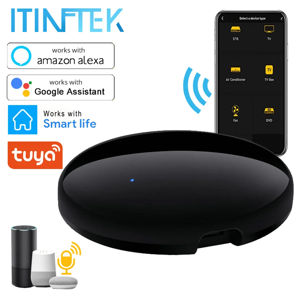 Умный WiFi ИК пульт дистанционного управления для Tuya Alexa Google Home Smart Life TV