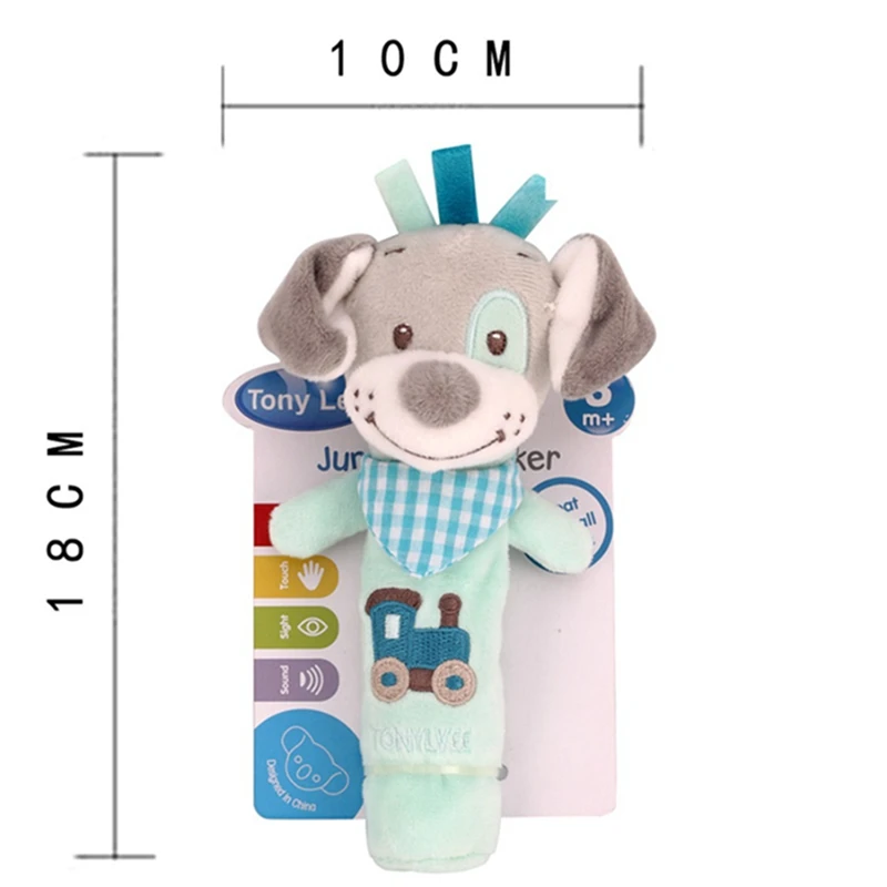 

1pc Animal Rattle Crib Hanging Baby Stroller Baby Lathe Ring Toy Teethers Stuffed Doll