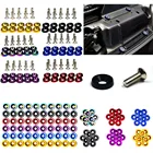 10 шт. M6 JDM Автомобильная Модифицированная лампа, крыло, шайба, бампер, двигатель, вогнутые винты, шайба, болты для номерного знака, Стайлинг автомобиля