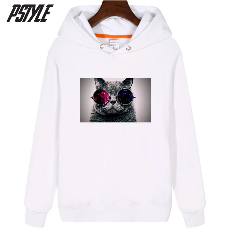 Pstyle толстовки для женщин и мужчин с принтом кота пуловеры капюшоном harajuku женские