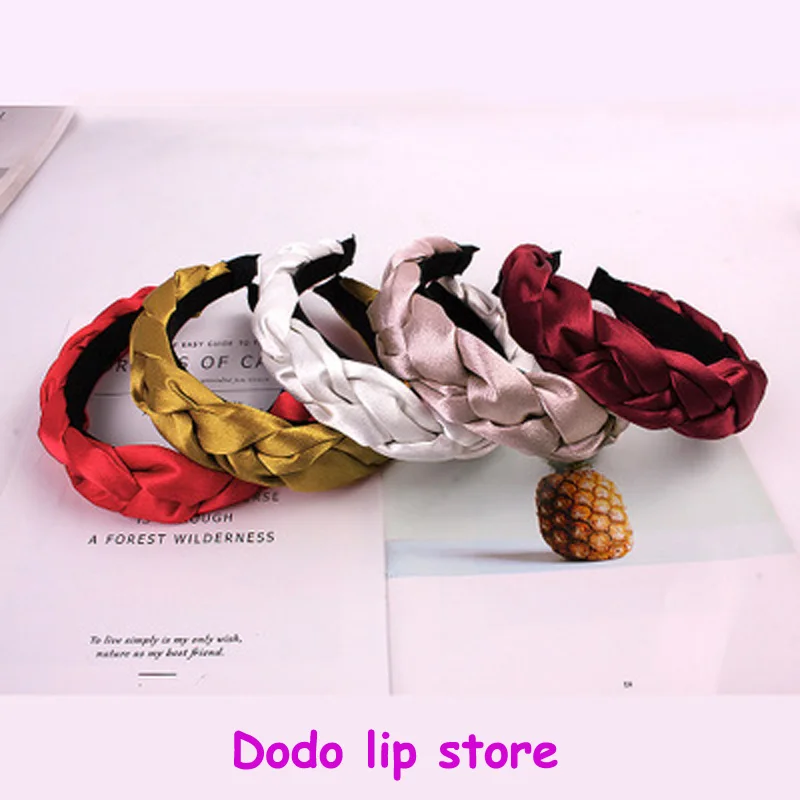 Бархатная повязка на голову Плетеный пинцет головной убор Женский ободок для