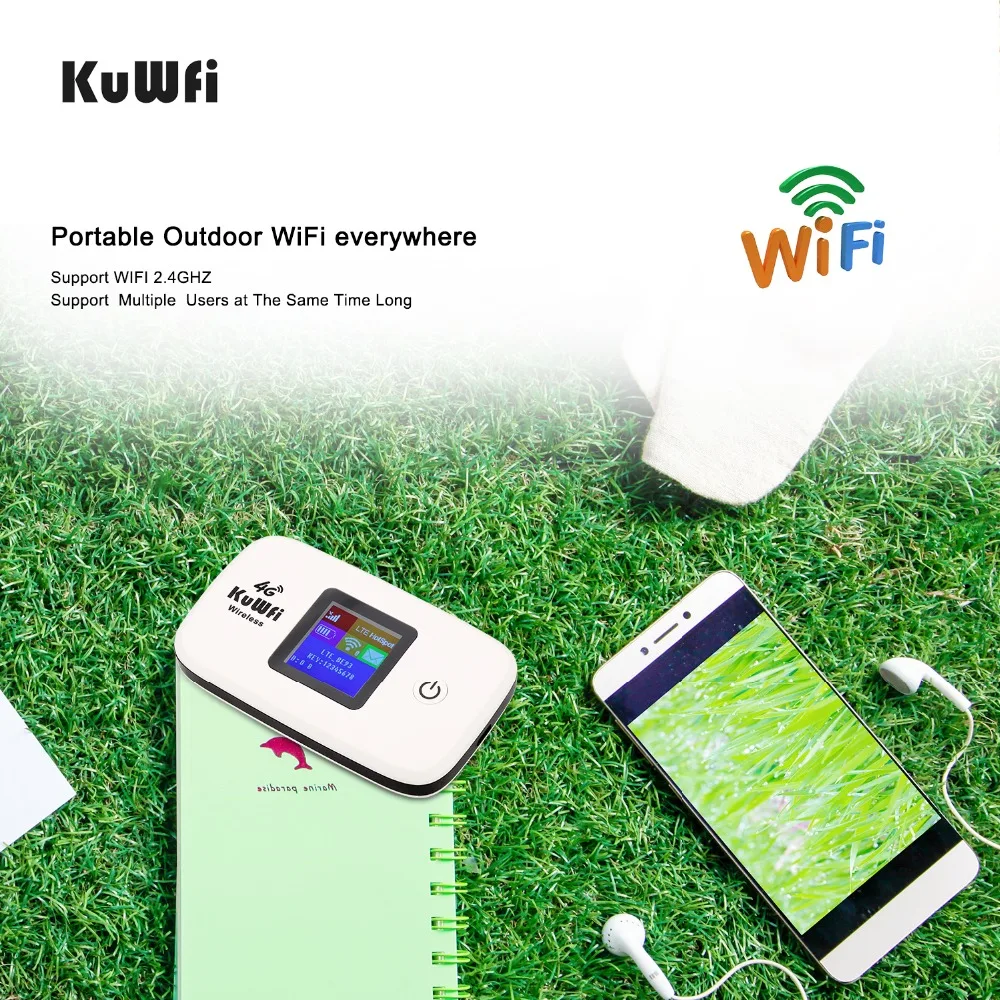 KuWFi 4G маршрутизатор 150 Мбит/с беспроводной Wi-Fi 3G/4G маршрутизаторы LTE разблокированная глобальная sim-карта TDD/FDD маршрутизатор с sim-картой и слотом для карт TF