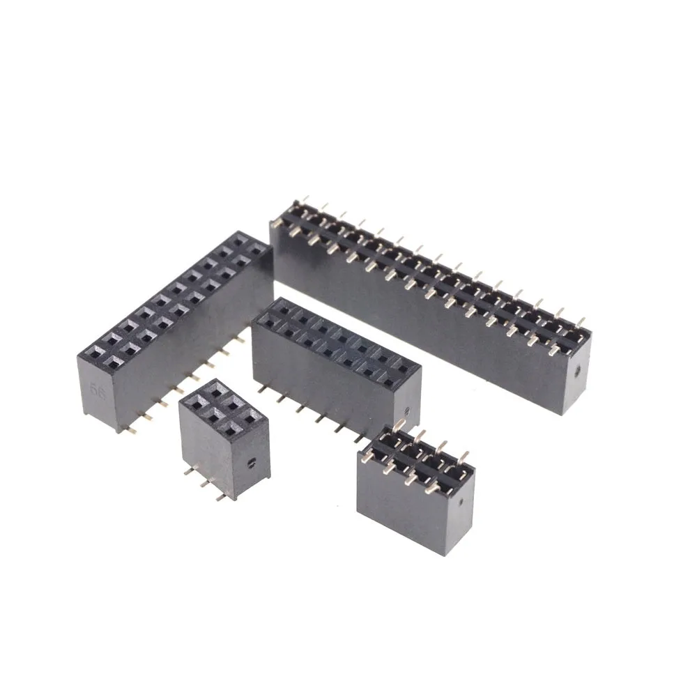 Двухрядный штырьковый разъем SMD /SMT 2x2 4 Pin 6 8 10 12 14 16 18 20 24 26 30 40 50 60 80 5 шт. 2 54 мм|4 pin