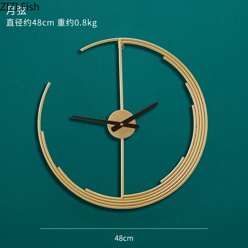 

Modern Abstract Large Metal Wall Clock Pendant Living Room Decoration Iron Pointer Clock Mute Wall Clock Living Room Decoration