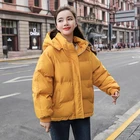 Сезон Новинка, зимняя куртка, Женская куртка с хлопковой подкладкой, корейская модная версия свободного кроя, зимняя короткая стеганая куртка, трендовая куртка оверсайз
