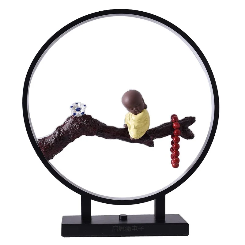 

Creative Holiday Retro Chinese Art Led Table Lamps Reading Lamp Night Light Bedroom Desk Lighting Home Decoration Gift