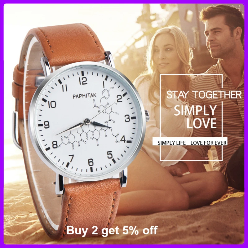 Модные биологические парные часы для женщин и мужчин кварцевые наручные